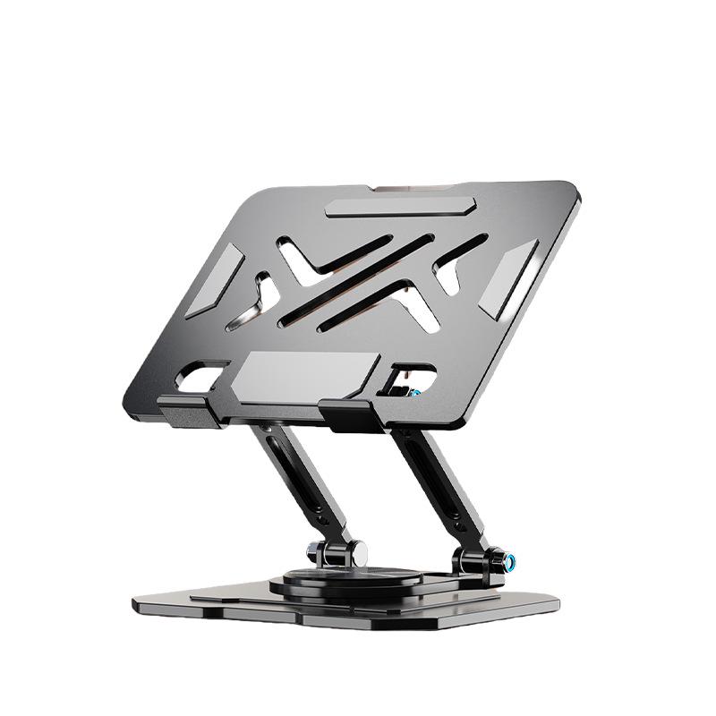 2025 Rotatable & Foldable Laptop Riser: Alloy Heat-Dissipation Stand with Flat, Rotating Monitor Feature.
