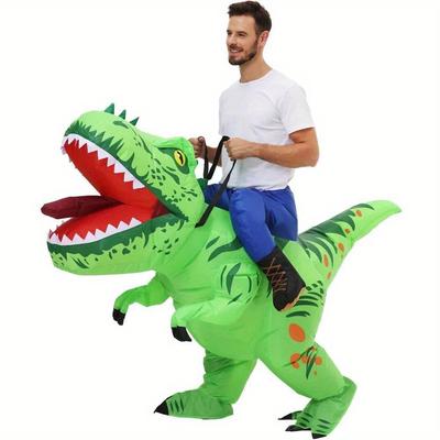 1 Stück Halloween aufblasbares T-Rex Dinosaurier Kostüm Anzug für Erwachsene Cosplay Lustige aufblasbare Anzüge Karneval Weihnachten Motto Party