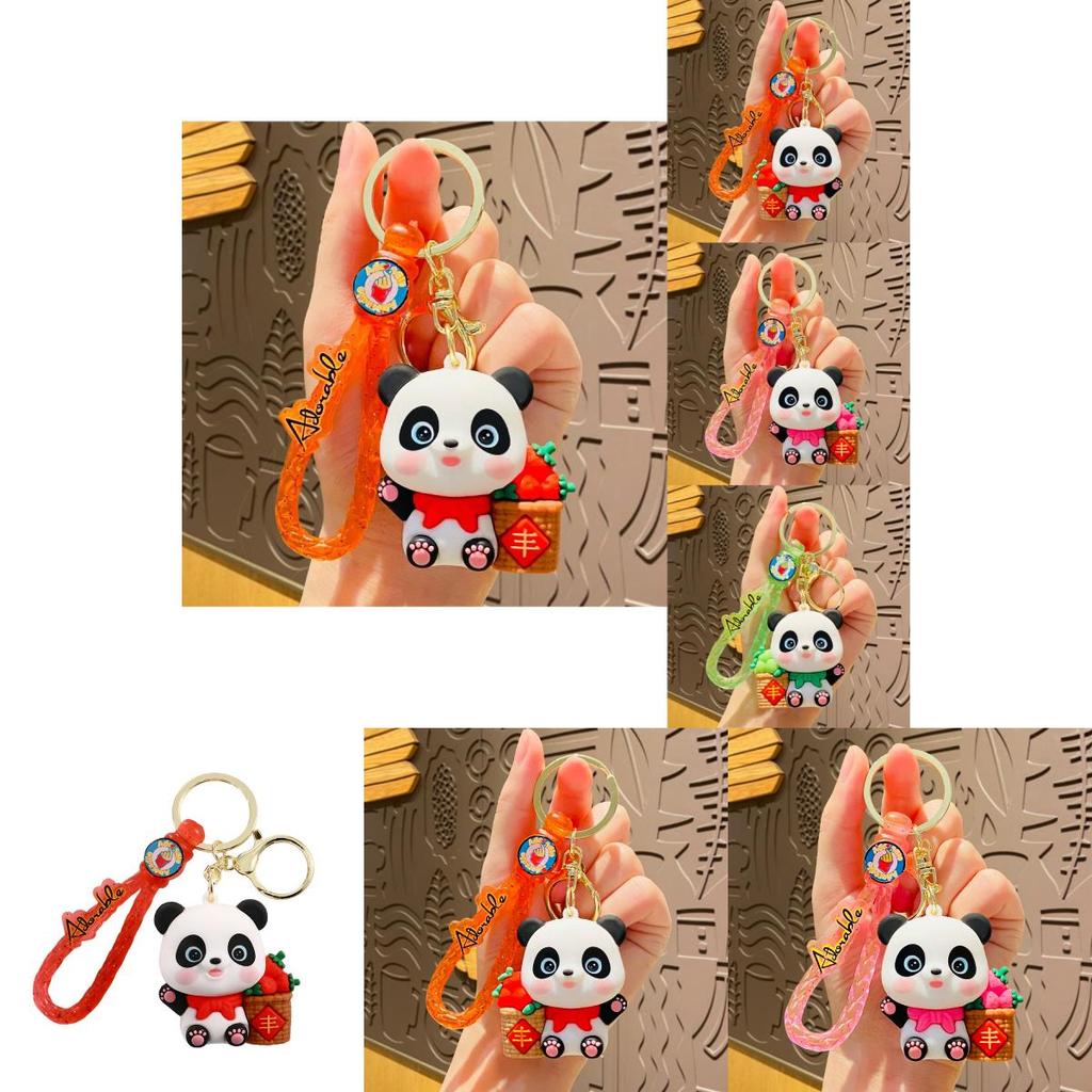 Charming Panda Keychain Adorable Silicone Accessory For Bags And Gifts