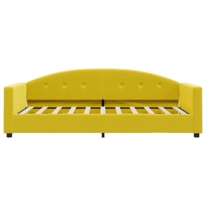 VidaXL Lit de repos jaune 80x200 cm velours 354134