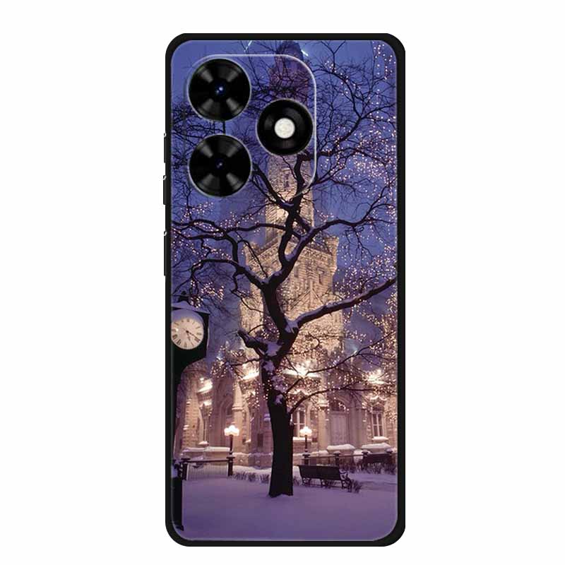 For Tecno Spark Go 2024 Case Luxury TPU Silicone Soft Back Cover Phone Cases for Tecno SparkGo 2024 BG6 Shockproof Flower Fundas