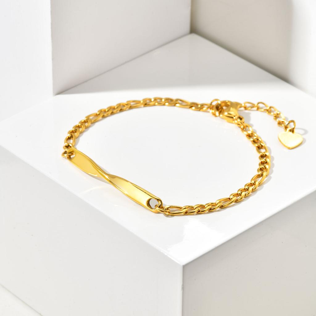 Stainless Steel Mobius Bracelet for Women Men,Minimalist NK Chain Couple Bracelets,Couple Jewelry Gift for Lover