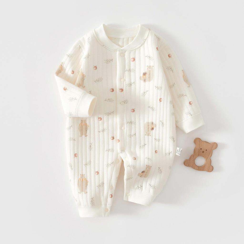Quilted Baby Jumpsuit: Warm Winter Romper & Thicken Air Cotton Pajamas