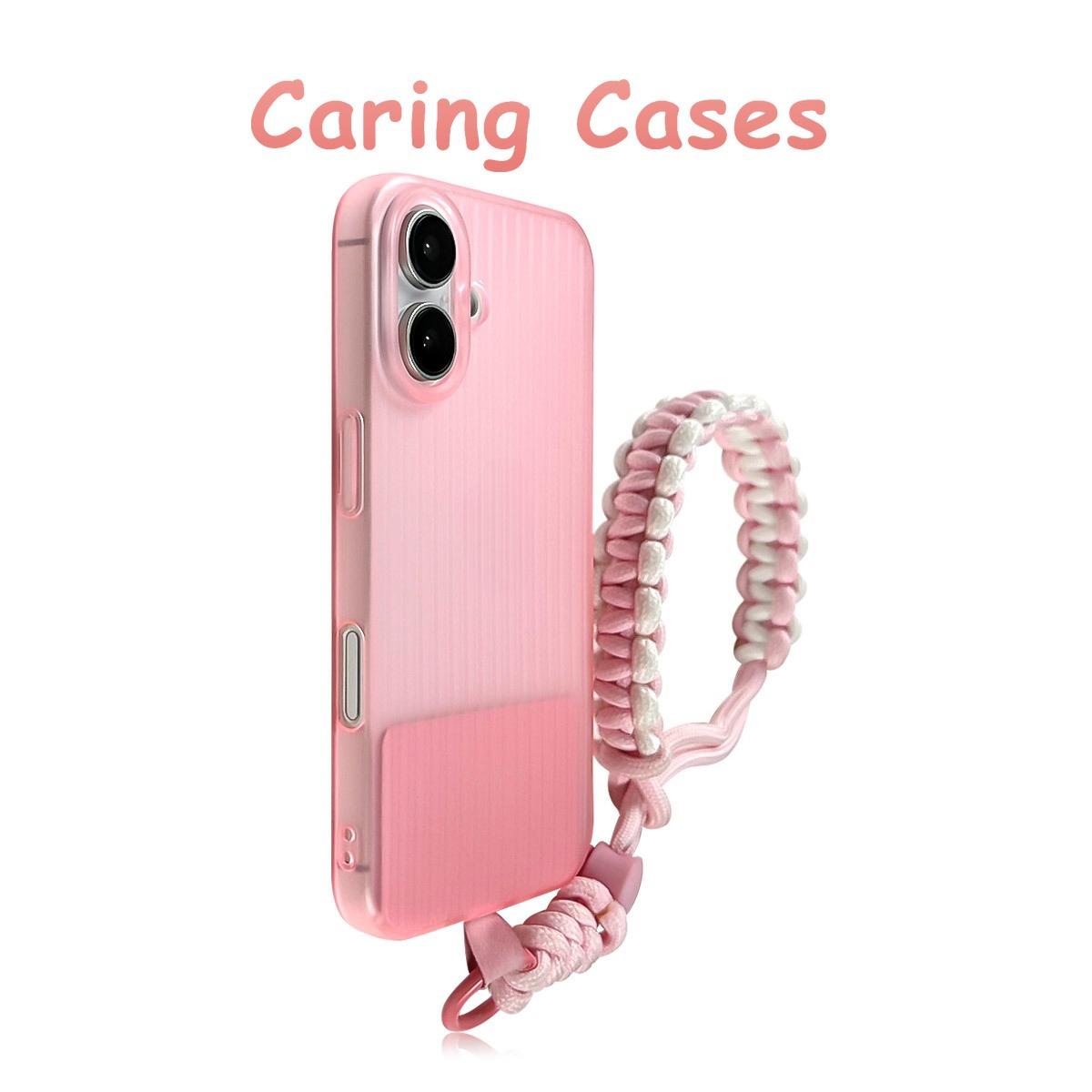 

For iPhone 16 Pro Max Case Black Corrugated Matte Semi-Transparent Silicone Soft Premium Cover with iPhone 15 14 13 12 11 iPhone 12 Pro Max рожевий