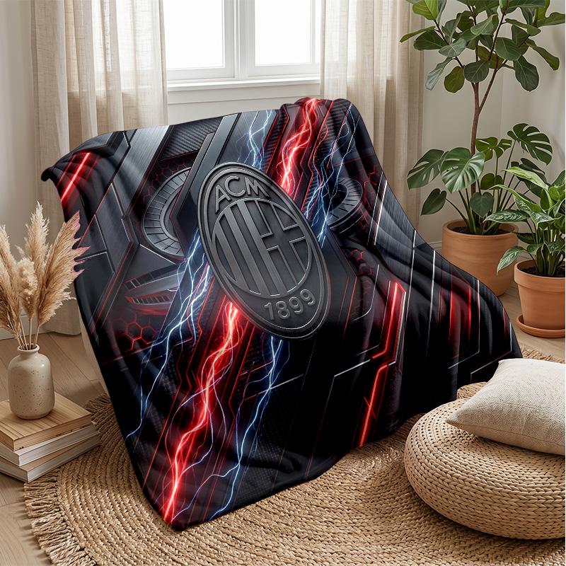 AC Milan Theme blanket Soft Flannel Blanket Plush Throw Blanket Cozy Sofa Bed Blanket for Home Decor