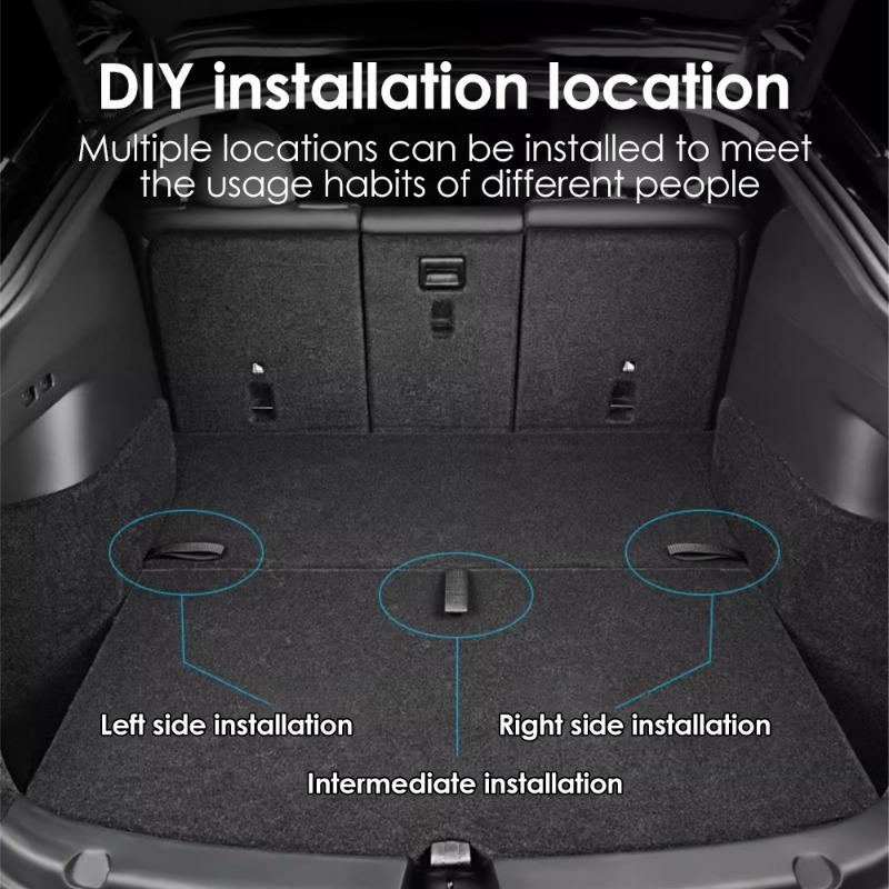 Car Rear Trunk Drawstring Opening Tail Box Cover Magic Tape Fixed Nylon Handle Pull Strap for Tesla Model Y Interior Accessories