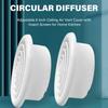 Rotatable Circular Air Vent Louver Soffit Vent with Mesh Ventilation Cover ABS Texture Suitable for Bathroom and Kitchen