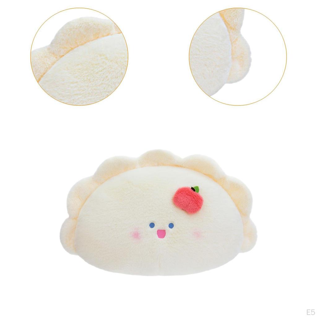 Boiled Dumpling Plush Pillow, Funny Stuffed Food Toys, Home Decoration, Elegant Housewarming Gift