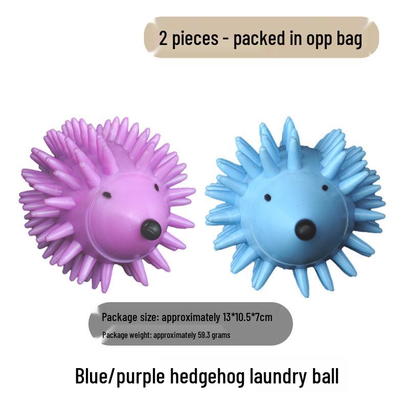 Silicone Hedgehog Anti-Tangle Laundry Ball - Soft, Magic Decontamination and Lint Removal Cleaning Solution