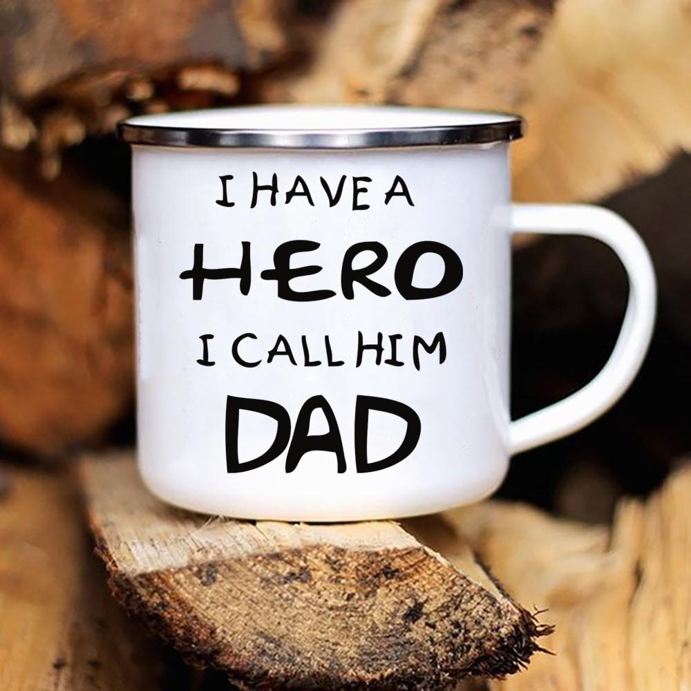 Papa, du bist nicht alt, du bist ein Klassiker, Aufdruck, lustige Emaille-Kaffeetasse, originelle Frühstückstassen zum Sublimieren, süße Campingtasse für Freunde