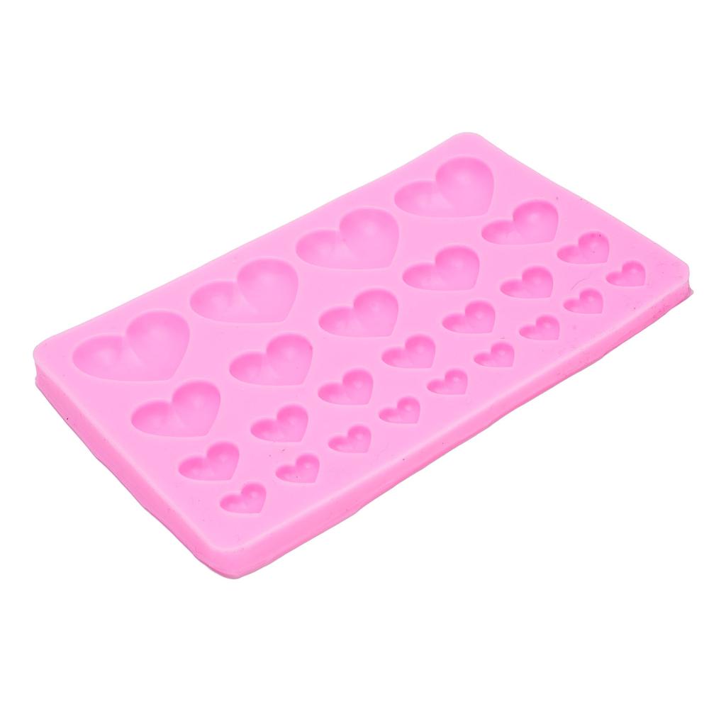Heart Shape Silicone Fondant Pattern Mixed Size for Resin Casting Craft Chocolate Cake Decoration