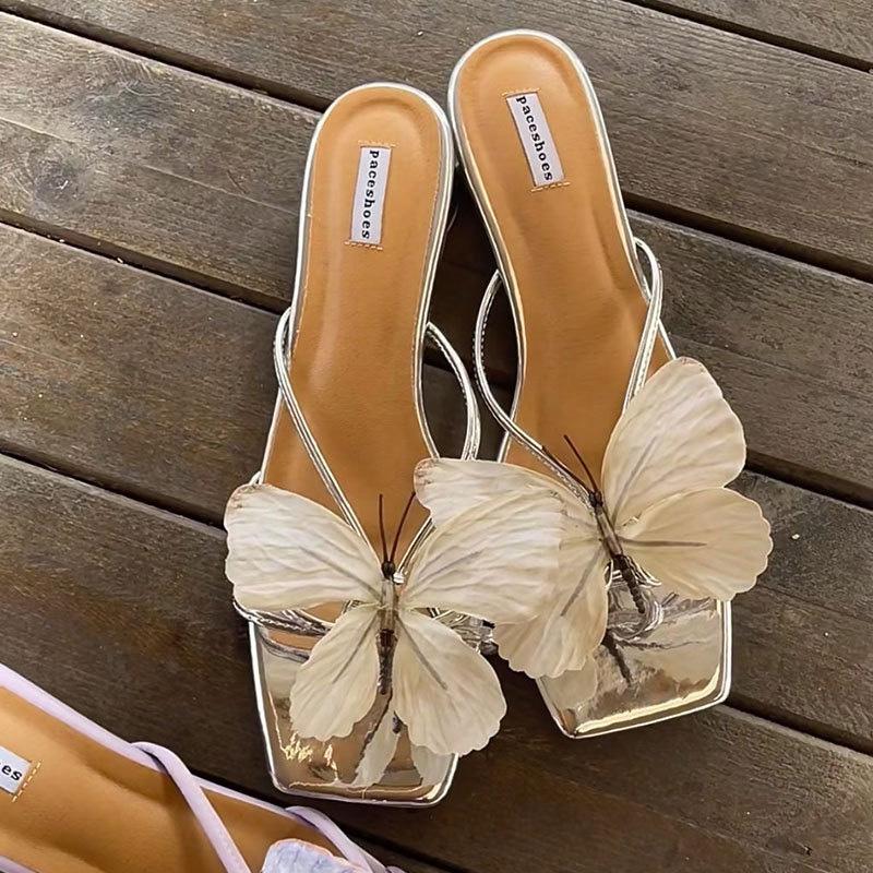 1 Pair Butterfly Shape Shoes Charms Sandals Decor Bohemian Shoe Accessories DIY Shoe Clip Elegant Orchid Flower Colorful