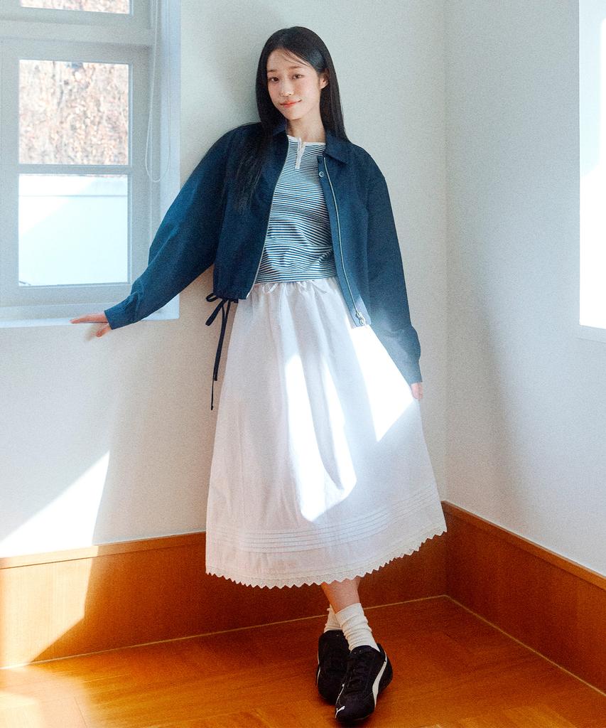 Lee Women'S Frill Long Skirt White
