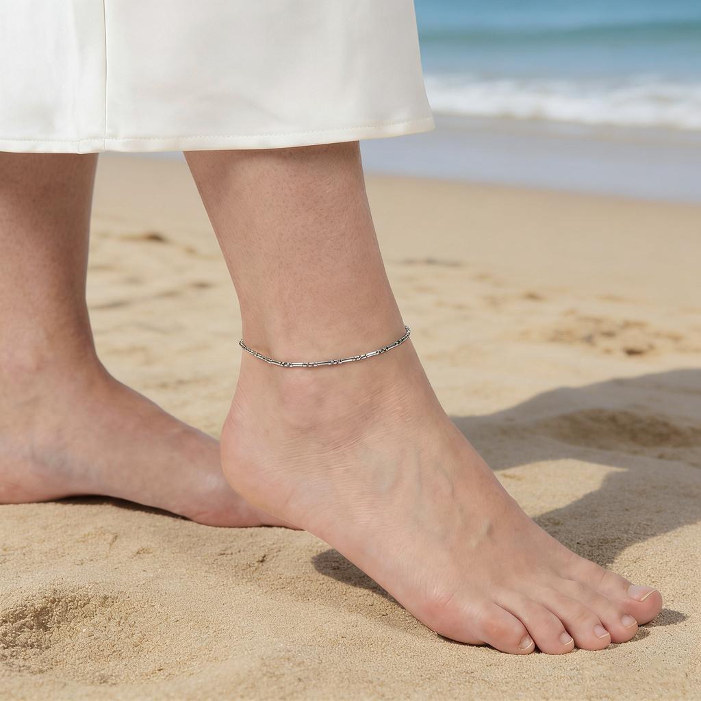 Minimalist Stainless Steel Anklet Bracelet for Women Fashion Gold Plated Adjustable Chain Anklet Foot Jewelry Summer Beach Party