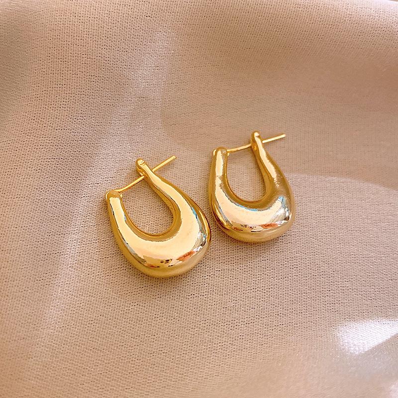 Metal Simple Versatile Earrings Personality Exaggerated Earrings Temperament Advanced Sense Earrings Fashion Earrings Women