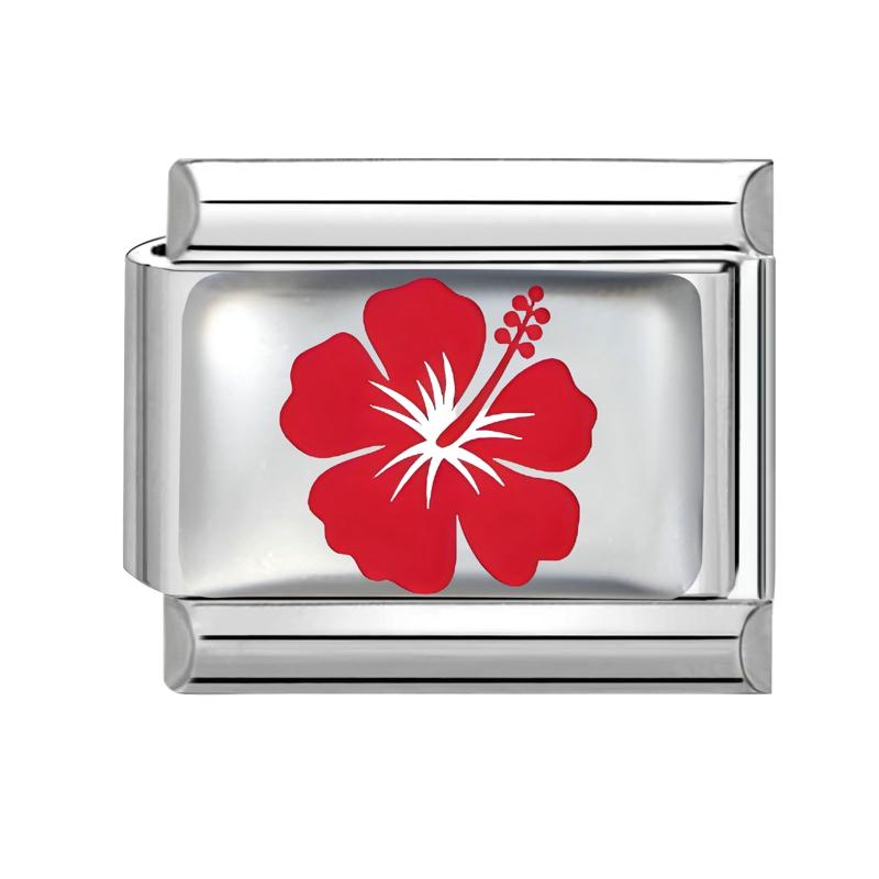 

1 Piece 304 Stainless Steel Colorful Flower Italian Charm Links For DIY Bracelet Jewelry Making Fit 9mm Rectangle 10mm x 9mm 10x9mm