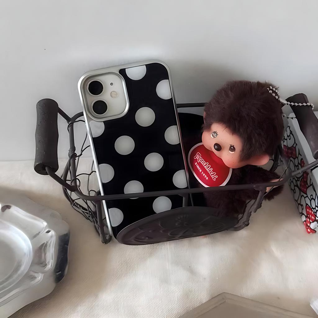 Polka Dots Ins Korean Sweet Phone Case for iPhone 17 16e 16 15 14 13 12 11 Air Pro Max X XR 8 Plus Luxury Clear Soft Back Cover