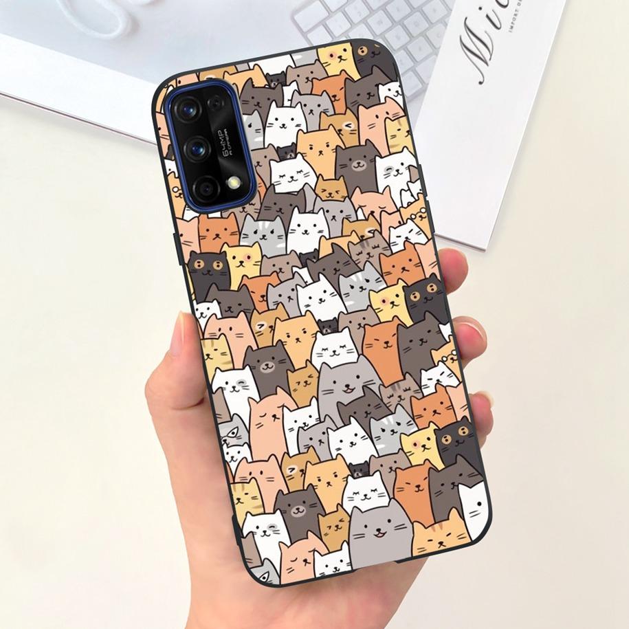 For Realme 7 5G Case RMX2111 Cover New Fashion Flower Girls Painted Funda Soft TPU Cases For Realme 7 Pro Realme7 RMX2155 Bumper