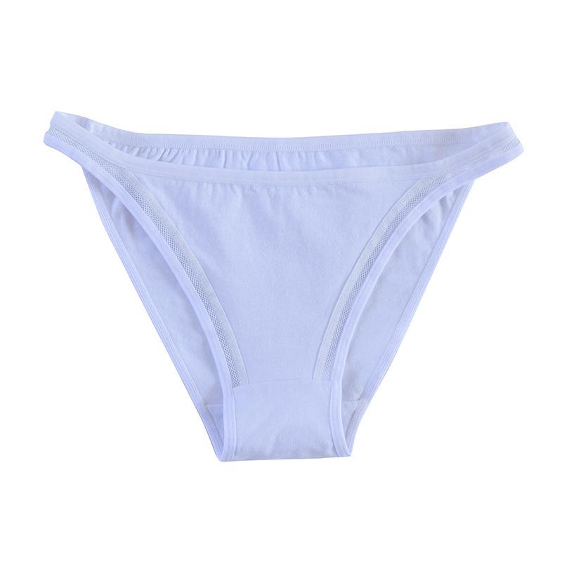 Mutandine sexy a mezza anca per le donne in puro cotone traspirante semplice vita bassa slip ragazze bikini sottile cinghia biancheria intima da donna