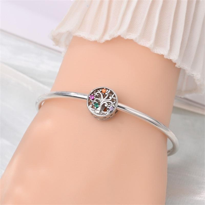 Copper Beads Charms Warm Tree Of Life Family Pendant Fit Authentic Handmade Bracelet Exquisite Diy Jewellery Gifts