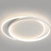 Flush Mount Ceiling Light Fixture with Remote Control Stepless Dimming Modern Ceiling Lamp for Bedroom Kitchen 110V Stacked Circular
