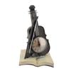Vintage Violin Clock Sculpture Resin Antique Tabletop Clock Violin Models Musical Instrument Ornaments for Office
