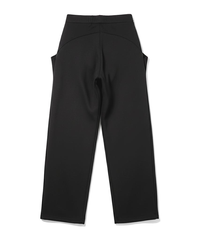 Milkeuaeswiaendeudolseu Fold Over Wide Sweatpants - Black