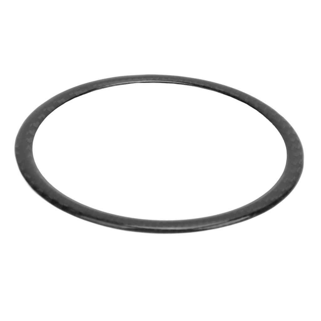 Lenkrad-Zierring Kohlefaser Lenkrad-Mittelteil-Ring Aufkleber Ersatz für Fiat 500 2020 bis 2023