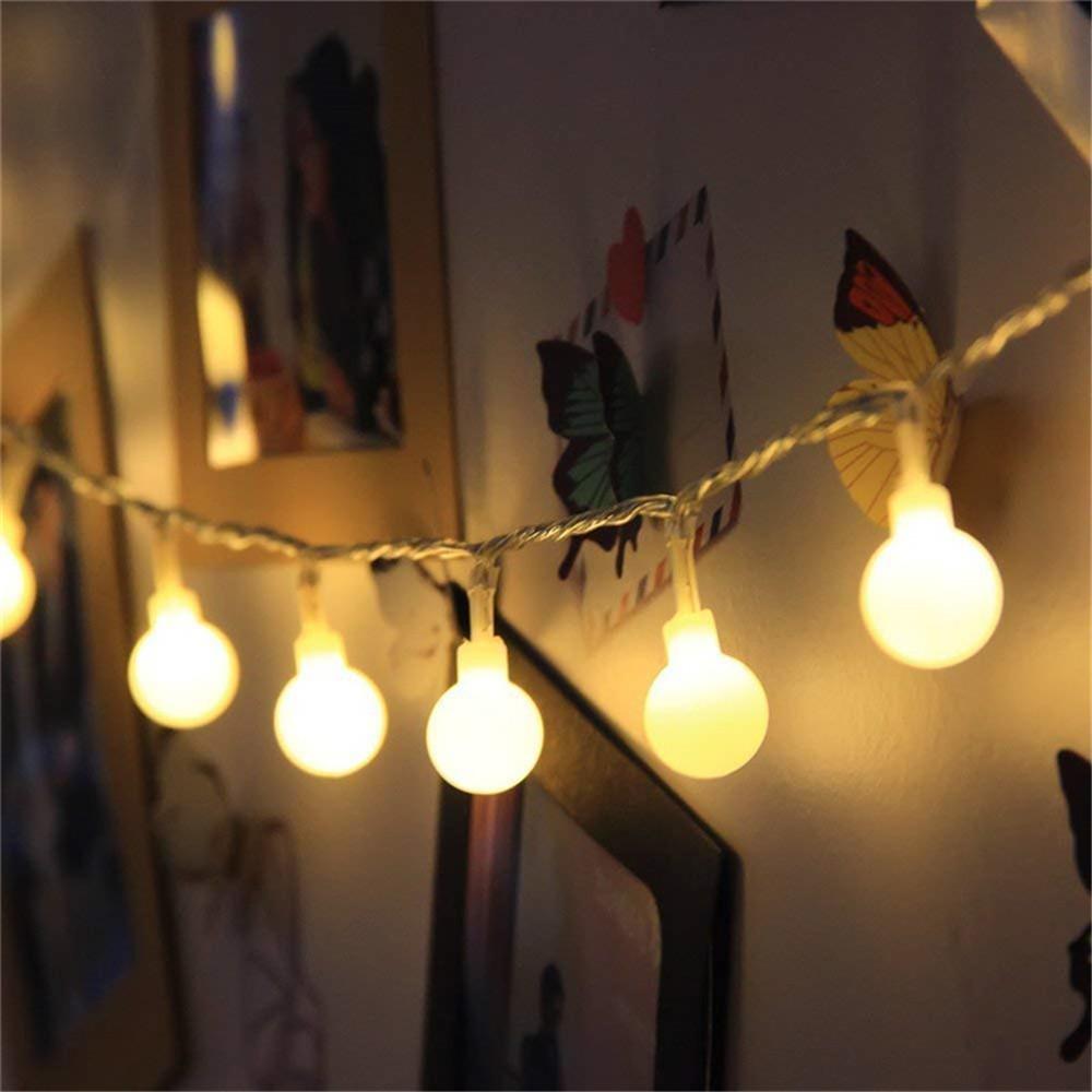 3M 6M 10M USB Strom 20/40/80 Kugeln LED Lichterkette Lichterkette Außenlampe Hochzeit Garten Lichterketten Weihnachtsdekoration