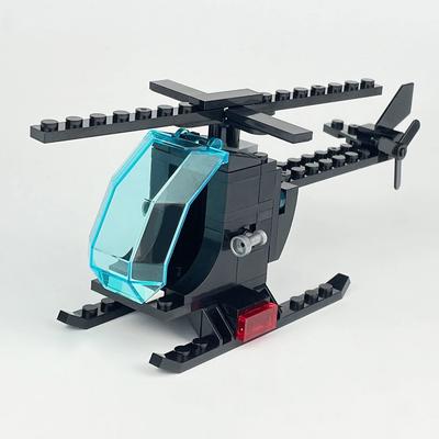 Helicopter Aircraft Fighter Minifigure Small Particle Assembly Building Blocks Toy Boy