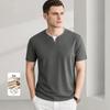 VEE KELLEN Men's Linen Blend Round Neck T-Shirt