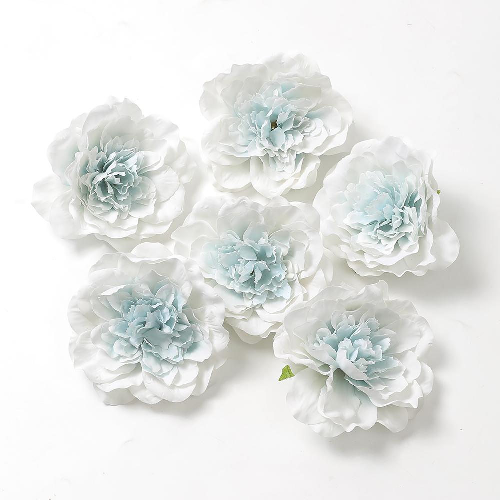 5 Stück Mix Blau Künstliche Blumenkopf Für Hochzeitsdekoration Heimdeko DIY Geburtstagsbuchstaben Weihnachtskranz Bastelarbeiten Kunstblume