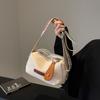 New Shoulder Bag Niche Design Wide Shoulder Strap Crossbody Bag Popular Canvas Bag Simple Women's Crossbody Bag