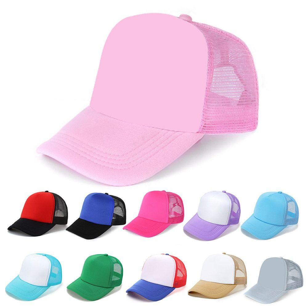 Fashion Spong Mesh Baseball Cap Breathable Adjustable Peaked Cap Wide Brim Sunscreen Hat Outdoor Sports