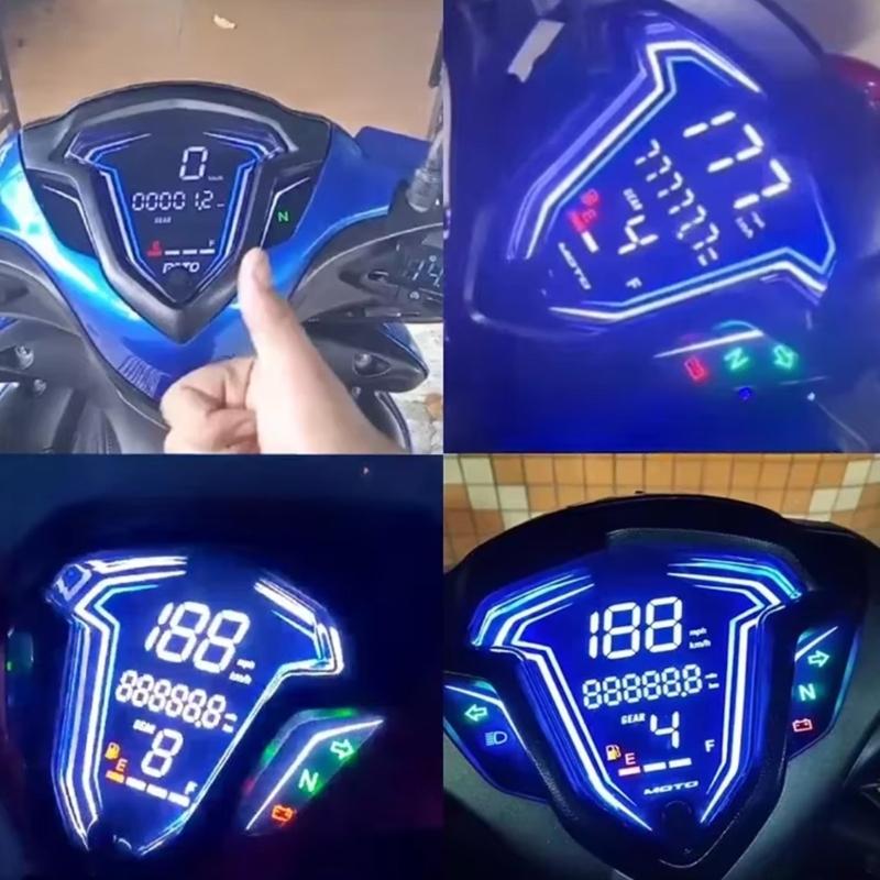 12V Waterproof Motorcycle Dashboard Odometer Measurement Instrument Cluster Tachometer for SRL115 FI/LAGENDA 115Z Riders
