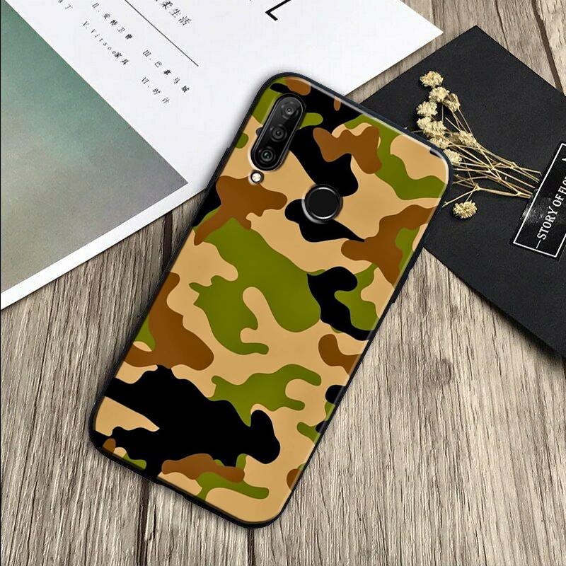 Military Army Camouflage Pattern For Huawei Nova Y70 Y91 Y61 Y72 Y73 Y90 Y60 3i 7i 8i 11 12i 9 10 SE P20 P30 Pro P40 Lite Case