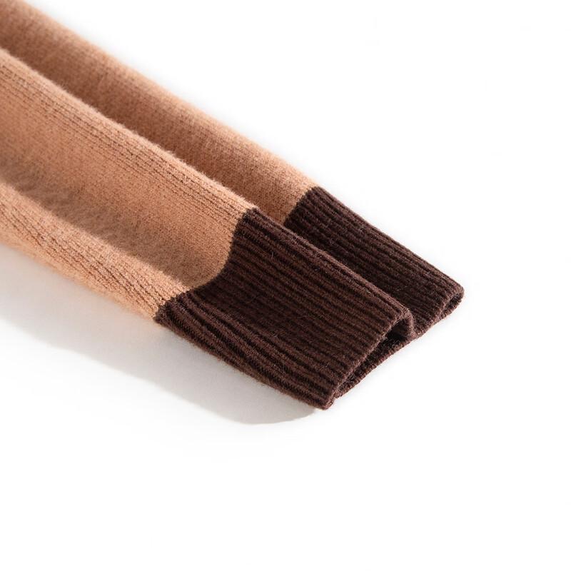 TUHUANG Women's 100% Pure Wool Semi-High Collar Knitted Sweater