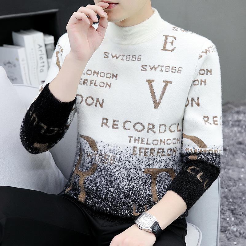 

Hot sale, popular, new casual semi-turtleneck sweater in autumn and winter, bottoming knitted sweater, sweater, thread M чорний
