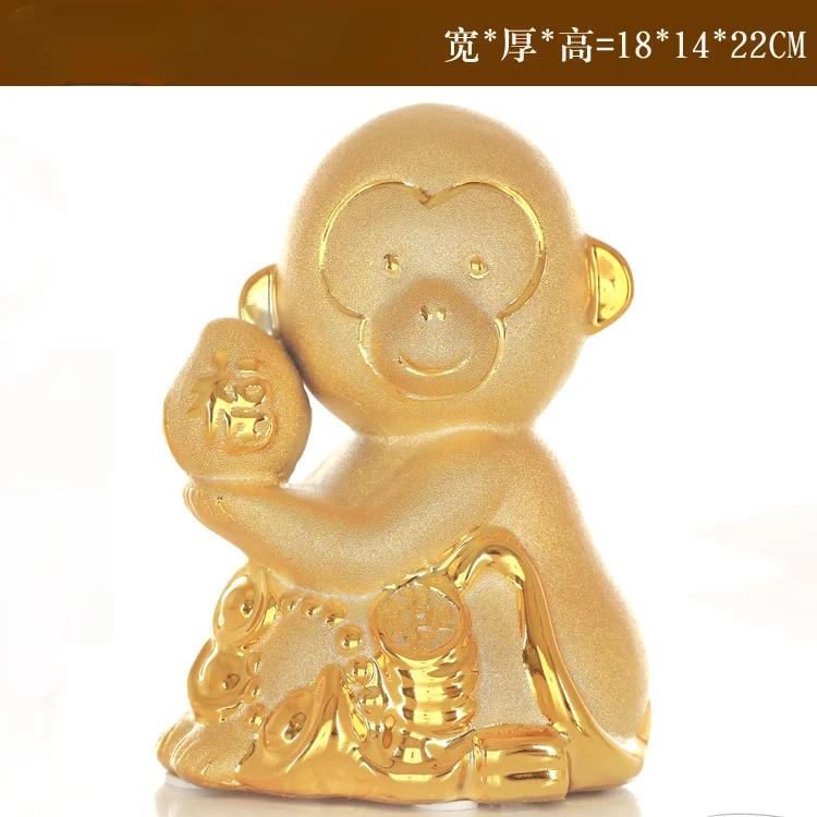 1PCS handmade ceramic cute twelve zodiac monkey chicken dog mouse dragon piggy bank home storefront front desk decoration