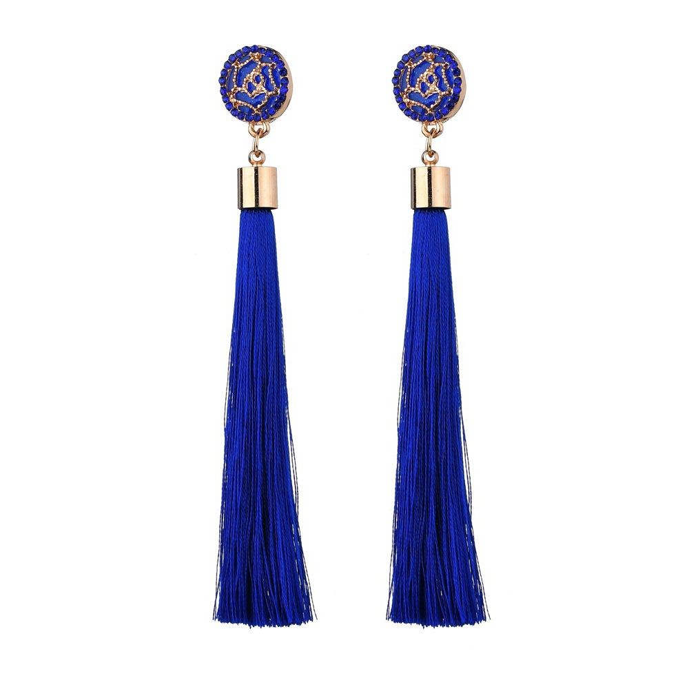 Beautiful Earrings, Exaggerated Long Temperament Rose Flower Fringed Earrings For Fashion Trendy Women