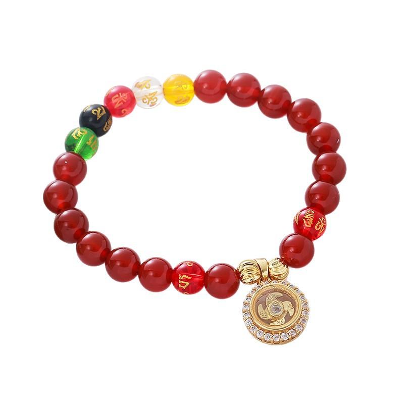 Natural Crystal Green Strawberry Crystal Bracelet Bangles Women Fashion Jewelry Accessories Gift