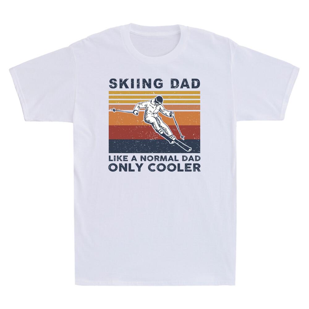 Skiing Dad Like A Normal Dad Only Cooler Vintage Unisexs TShirt Gift For Father