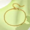 Women's Stainless Steel Braided Twisted Bracelet, Waterproof Rope Link Chain Bracelets,Trendy Jewelry Mother's Day Gift