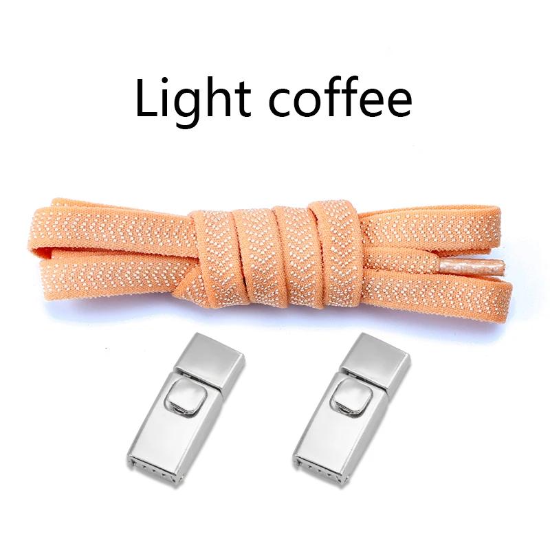 1Pair 8MM Flat Tennis No Tie Shoelace Press Lock Shoelaces Without Ties Elastic Laces Sneakers Adult Kids for Shoes Accessories
