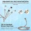 Easy installs No Tool Shower Head 10 Sprays Pattern Pressure Booster Strong ABS Construction for Strong Water Flows