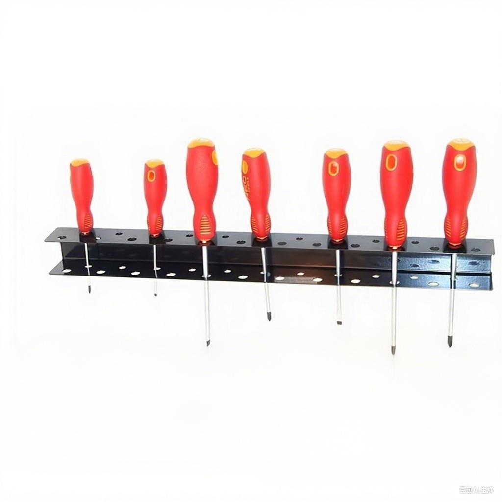 Suport de depozitare șurubelnițe cu 23 de găuri - Suport metalic cu mai multe găuri pentru economisirea spațiului pentru depozitarea sculelor, potrivit pentru organizarea garajului și a atelierului