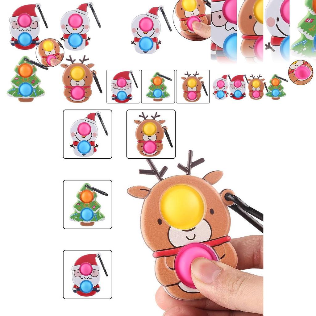 Lovely Double-sided Christmas Pop It Sensory Fidget Toy For Stress Relief And Fun