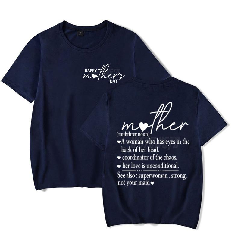 Happy Mothers Day Graphic T Shirts Women Trendy Mama Hearts Tshirt Design Mothers Day Gift Tee Mother Noun Letter Print Clothes