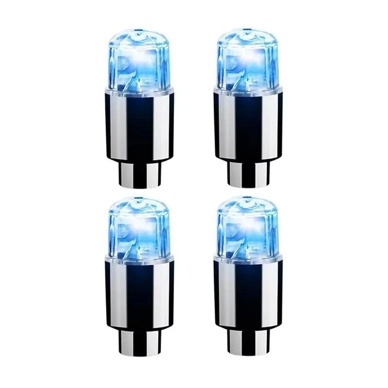 

4Pcs/Set Wheel Lights Car Wheel Tire Air Valve Stem LED Light Cap Cover Auto Accessories for Bike Car Motorcycle Waterproof синий