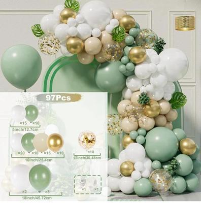 Arco Ghirlanda Palloncini Macaron Verde Avocado per Matrimoni e Feste di Compleanno